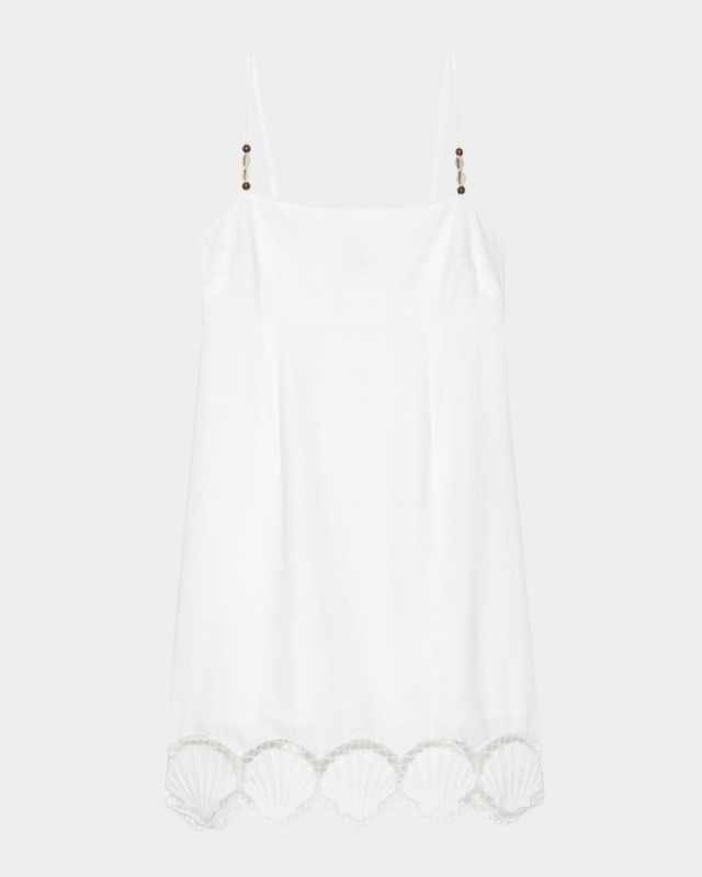 Susana Seashell Embroidered Mini Dress